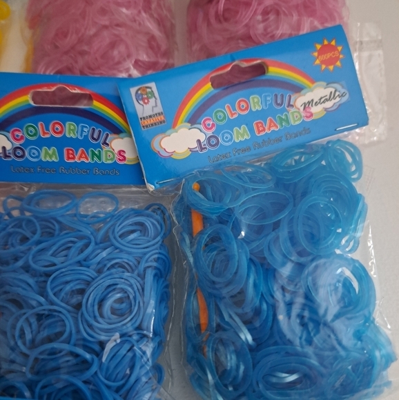 Loom Bands crafts DIY red blue camo green pink yellow green bracelet 13 pkgs new - Picture 4 of 8